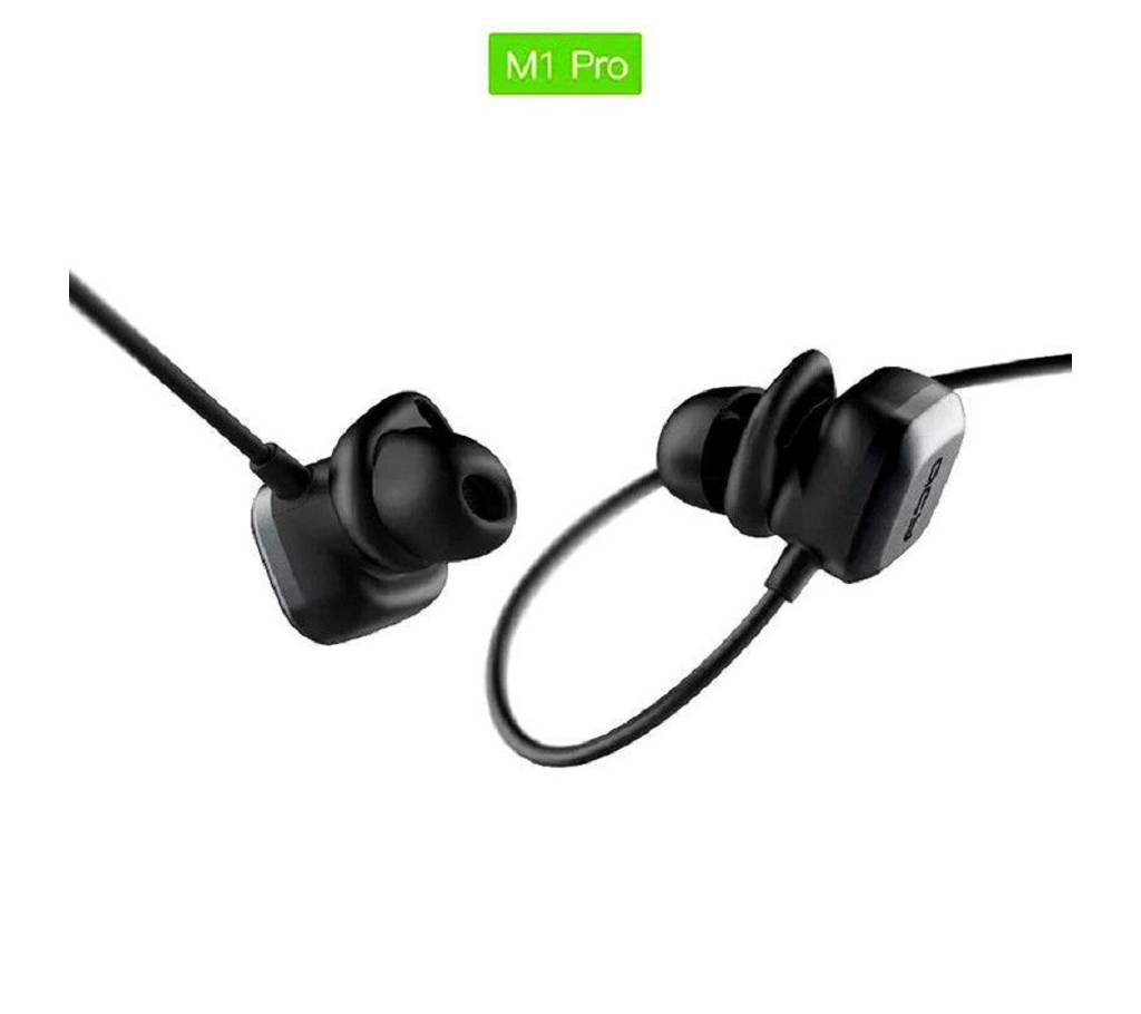 QCY M1 Pro Magnetic Sports Bluetooth Earphone - BLACK