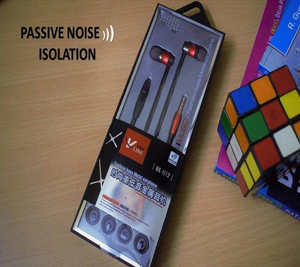 VLIKE VK-MT2 Metal Extra Bass Earphones