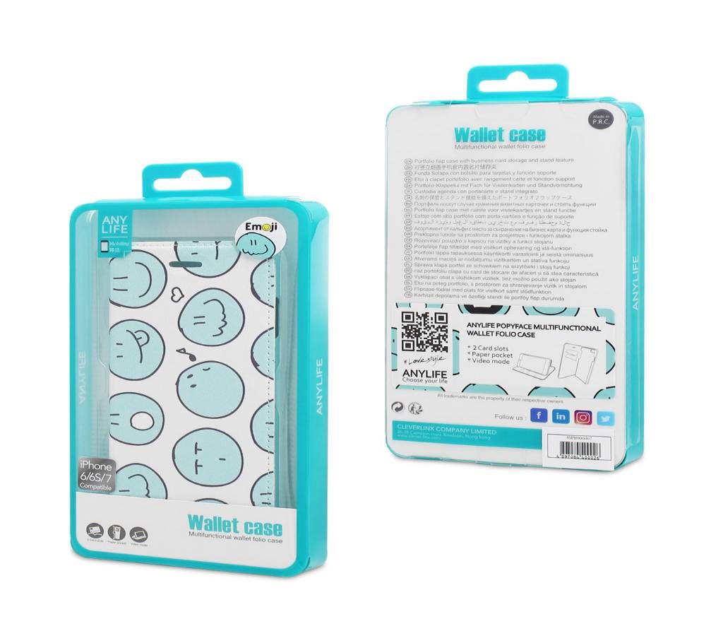 Any Life Facefam Multifunctional Wallet Folio Case
