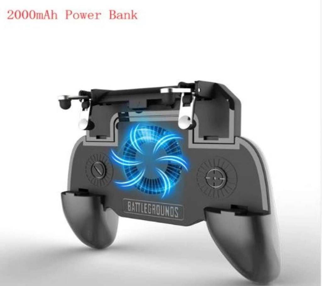 Pubg Controller Gamepad Pubg Mobile Trigger L1R1 Shooter Joystick Game Pad Phone Holder Cooler Fan with 2000mah