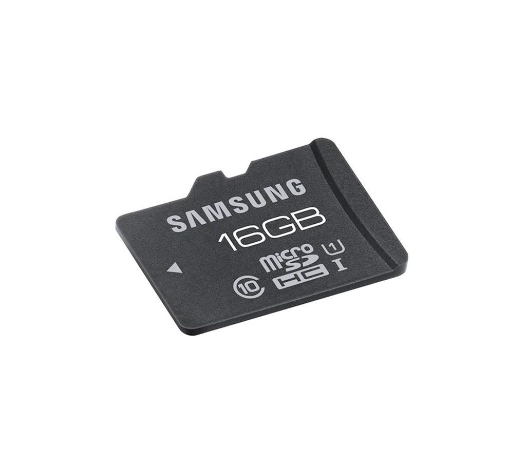 Samsung micro SD card is 16 GB