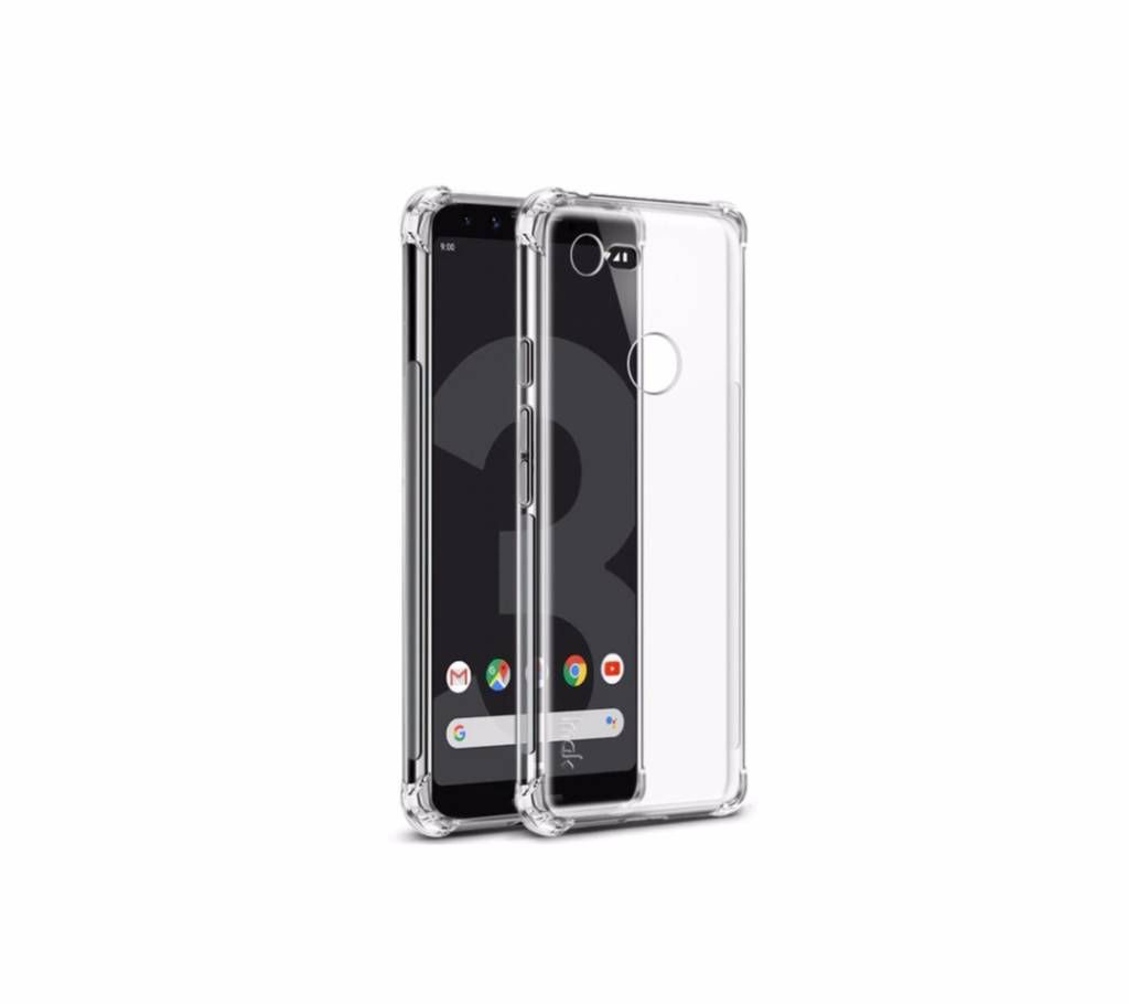 IMAK Clear Soft TPU Protection Shockproof Case for Google Pixel 3XL With screen Protector