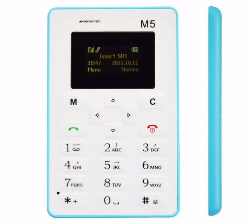 Aiek M5 Mini Card Mobile Phone (Black Color)