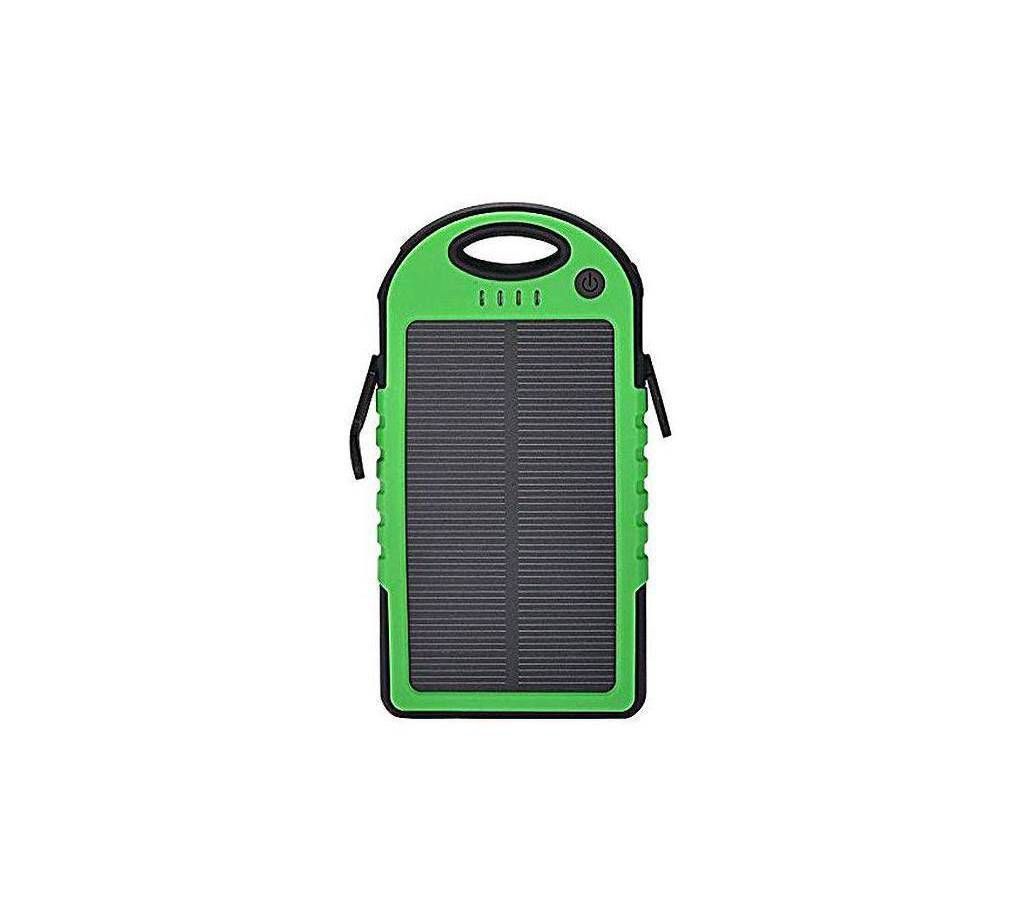 Solar Power Bank - 5000 mAh (Black and Green)