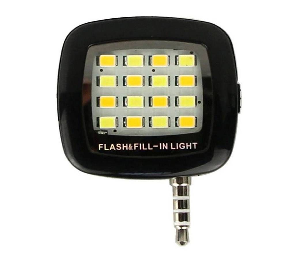 Selfie LED Flash Light - Black