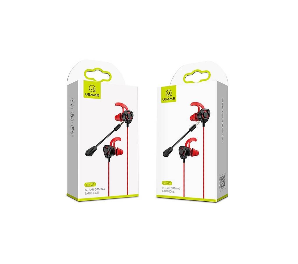 USAMS IN-EAR GAMING EARPHONE -RED&BLACK