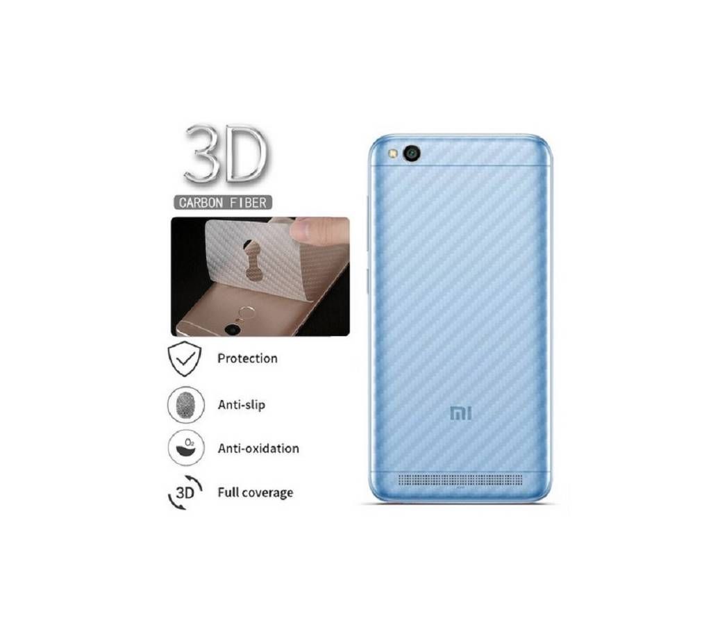 REDMI 5A 3D Non-Slip Clear Carbon Fiber Sticker