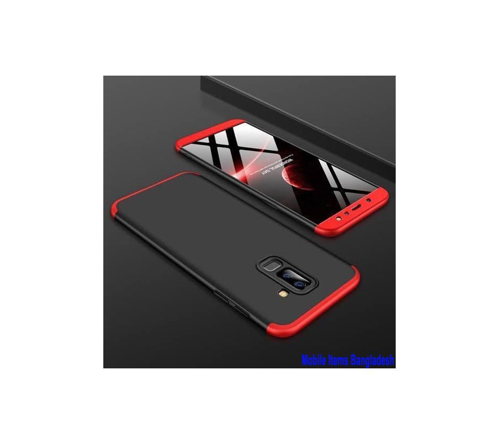Samsung Galaxy A6 Plus 360 Degree Phone Case-Black and Red