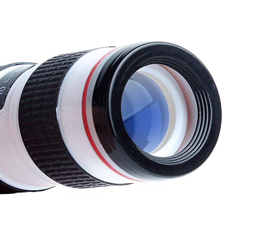 8x White Mobile Camera Lens