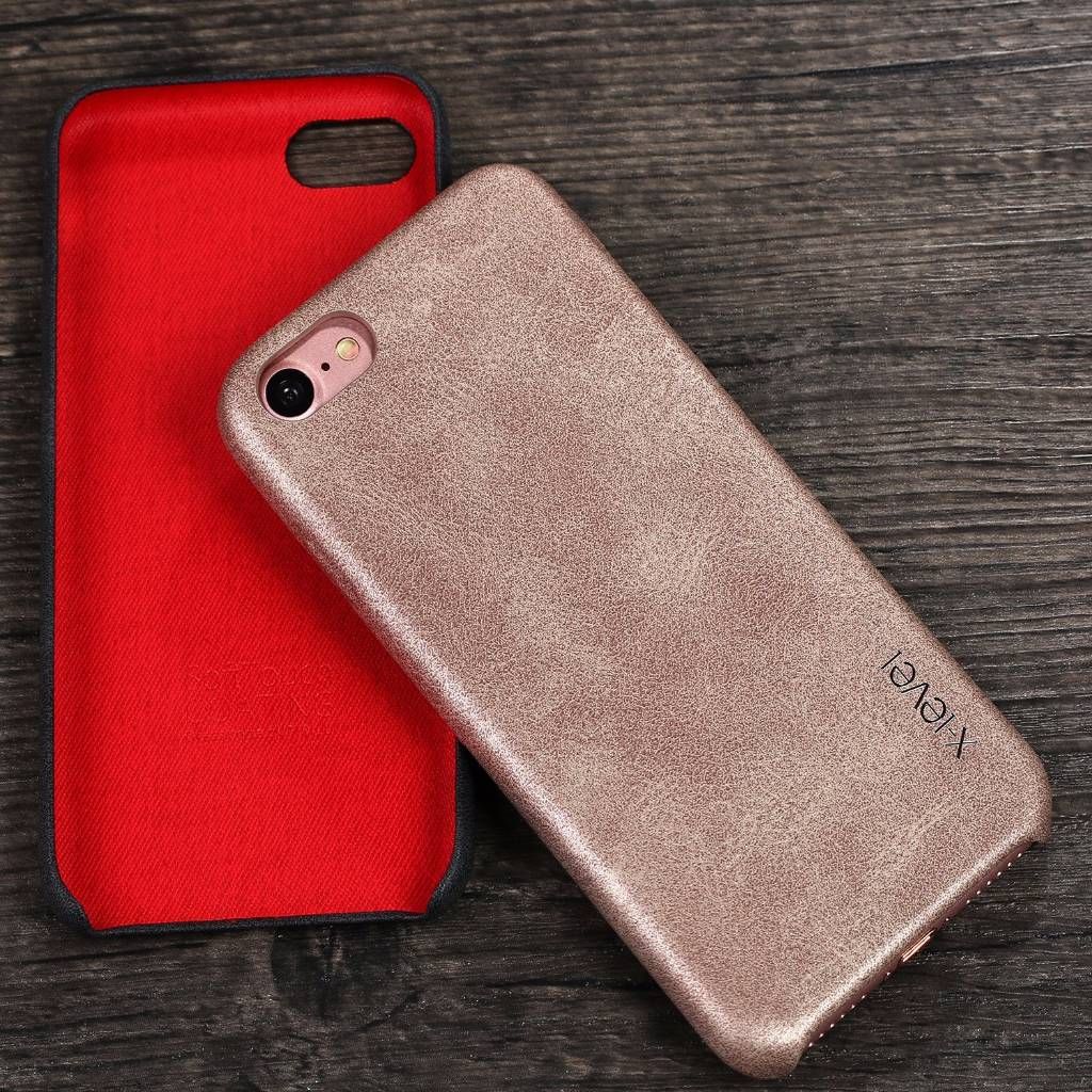 Leather Back case for iPhone 7-gold