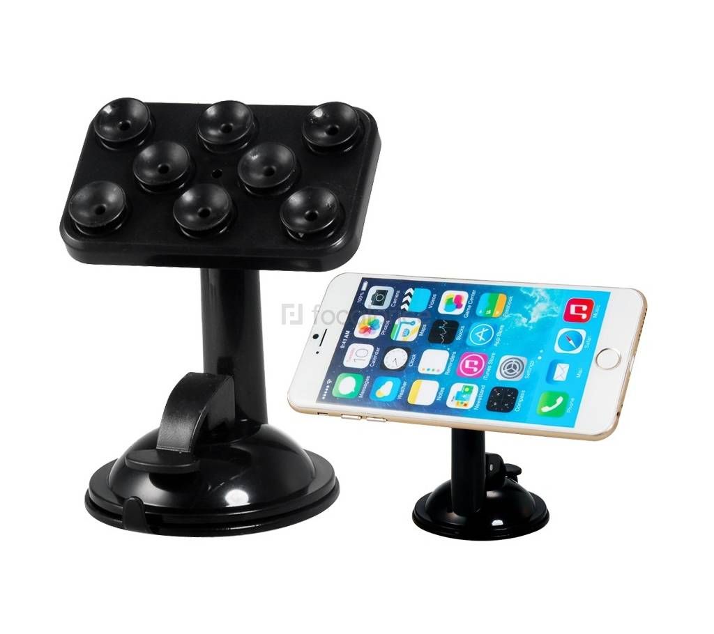 360 Degree Rotating Multifunction Placing Plate Car Mount Holder for Mobile Phone, GPS Navigation & Tablet PC (Black)