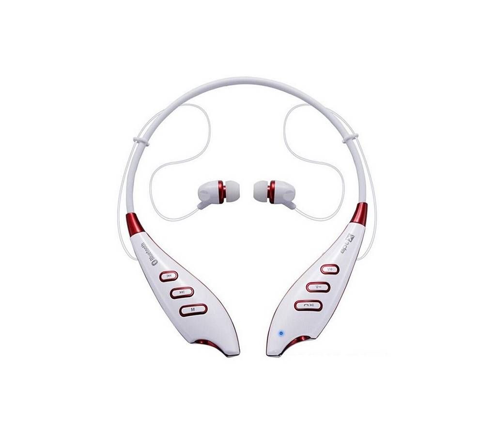 S740T Sports Wireless Bluetooth Headset With FM Radio Function And MP3 Player (White)