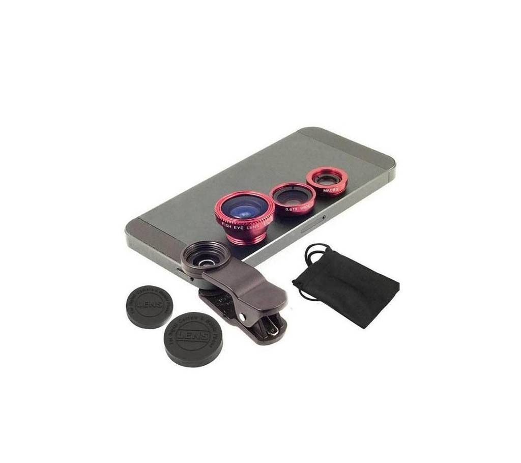 Mobile Camera Lens For Any Mobile - Red and Black
