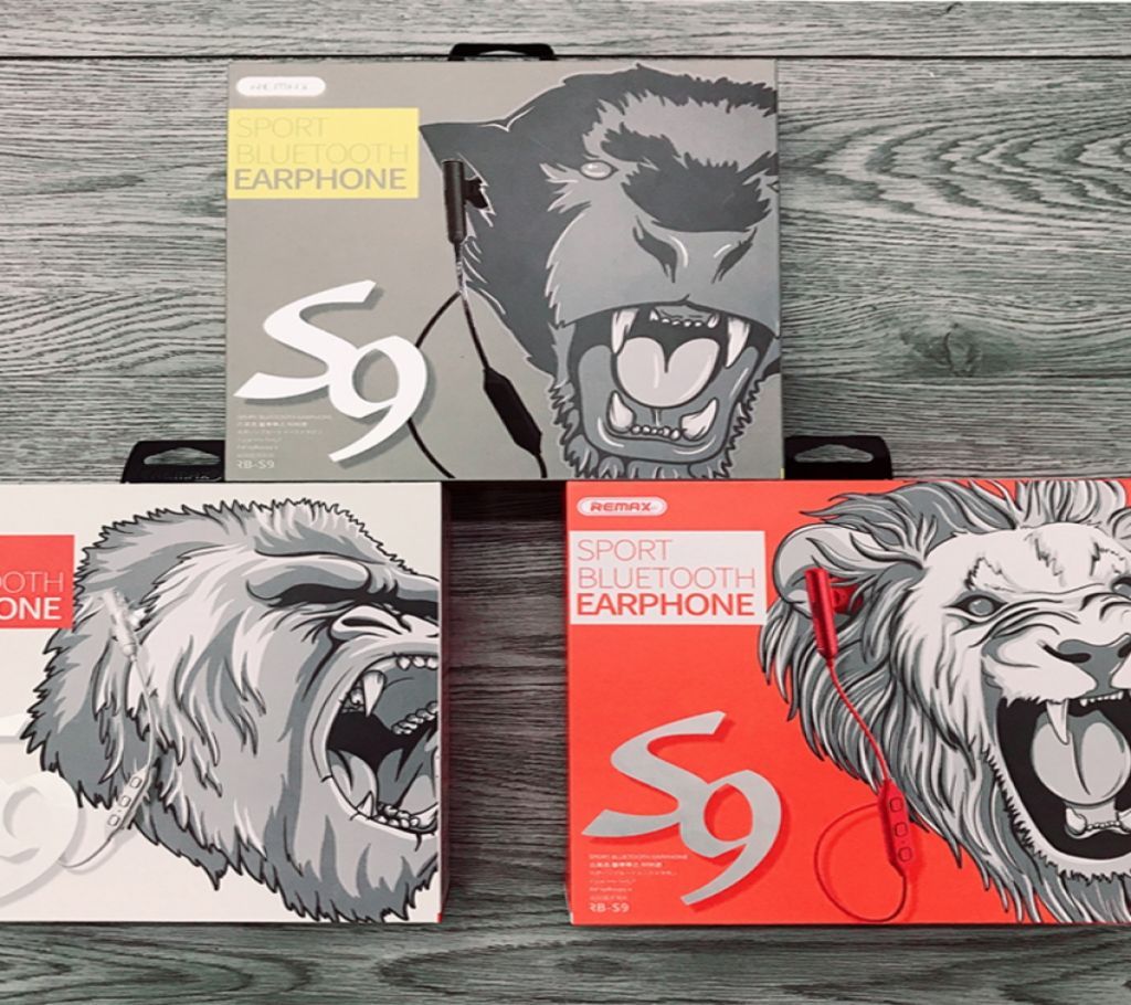 RB  S9 Bluetooth Wireless Sports Earphone - Black