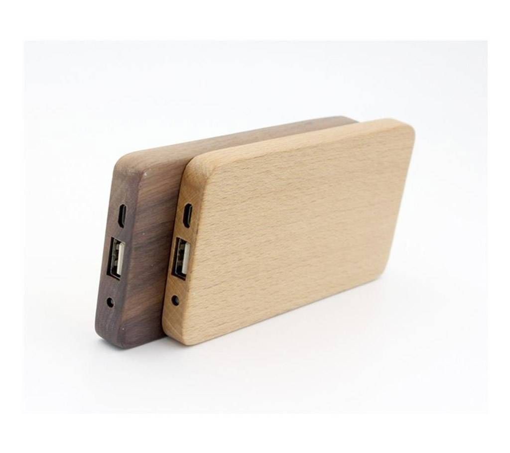 portable 8000mah wood made power bank 