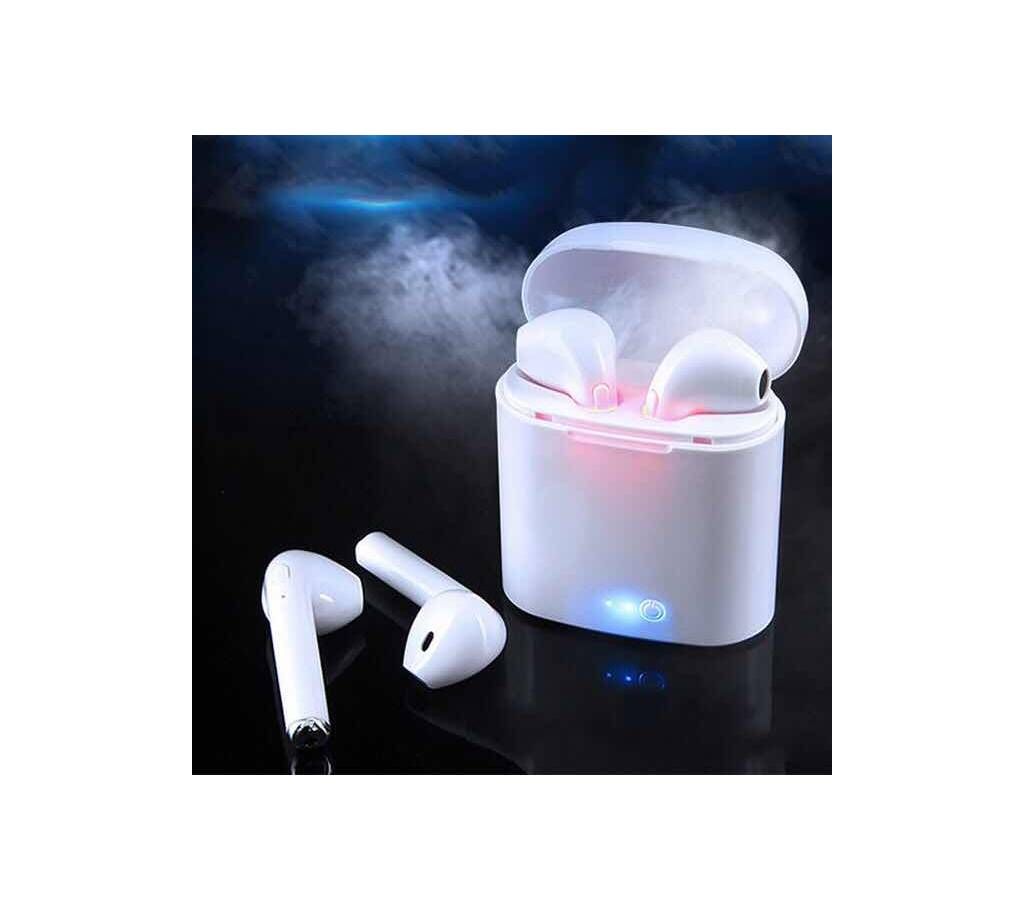 HBQ I7S Double Dual Mini Wireless 4.1 Bluetooth Earphone With Power Case