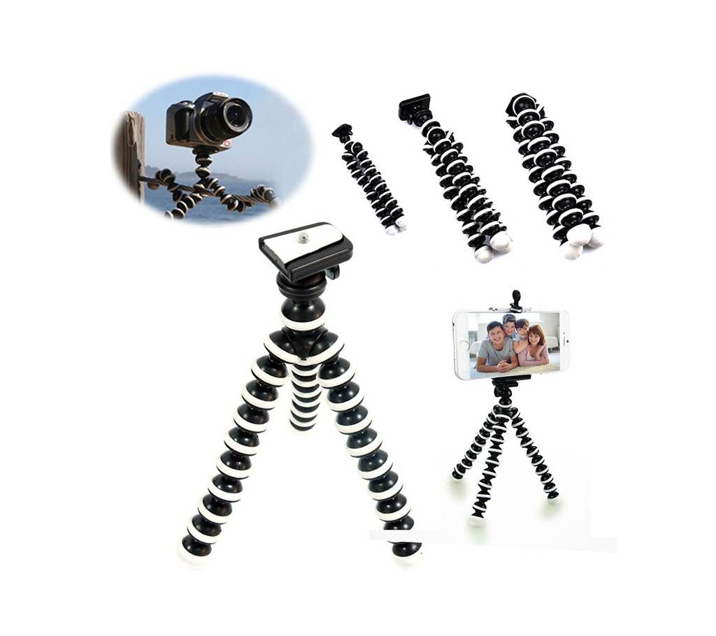 Camera & Smart Phones Portable Flexible Mini Tripod Stand with phone clip