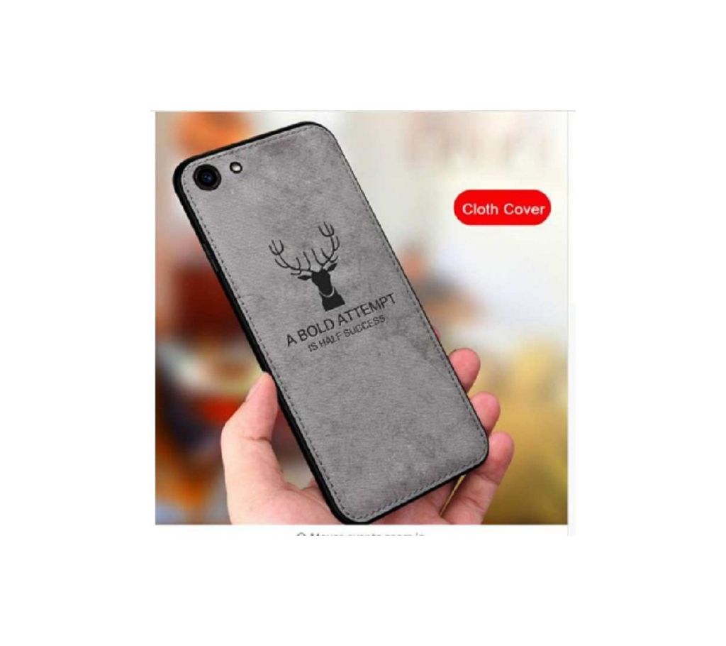 Vivo Y81 _ Y83 Phone Cover Shockproof Deer Cloth - Ash _ Black