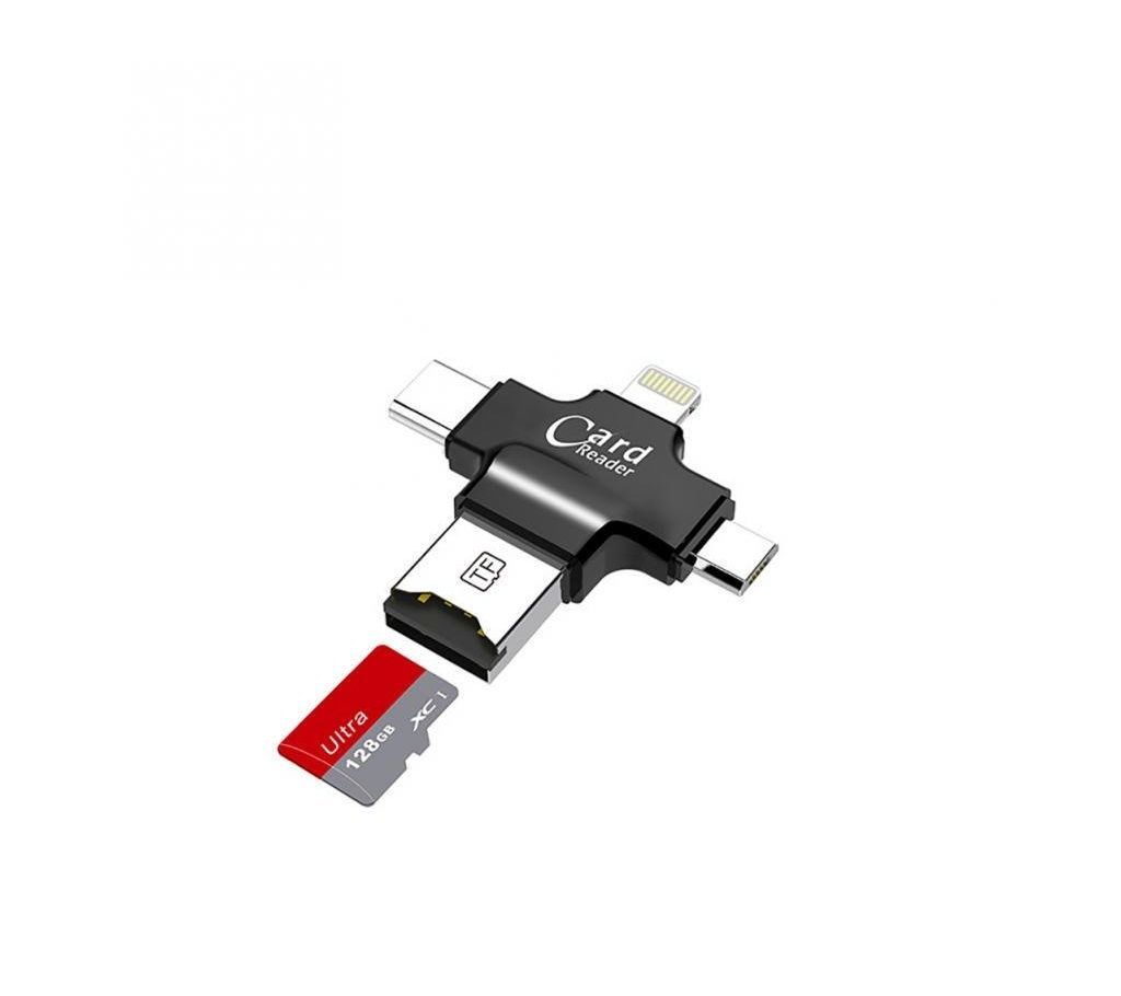 4 in 1 USB Card Reader For iPhone and Android