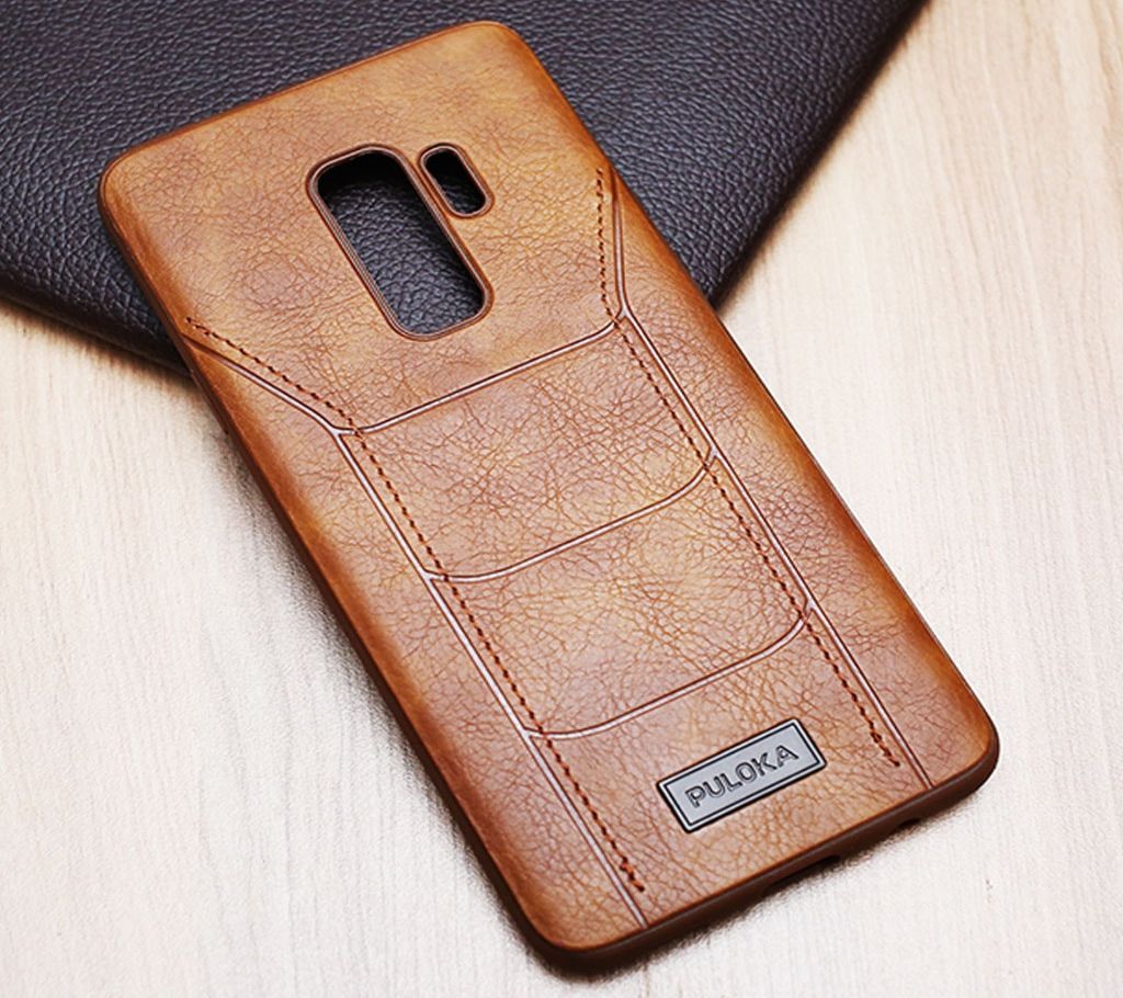 Leather Back Cover for Samsung Galaxy S9 Plus