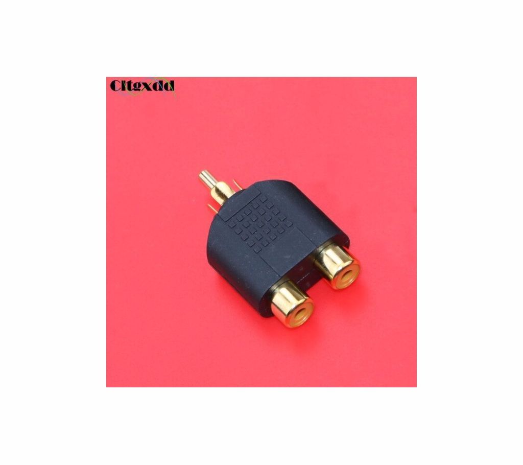 RCA Y Splitter AV Audio Video Plug Converter 1 Male to 2 Female audio Adapter Kit Lotus AV Jack RCA Plug
