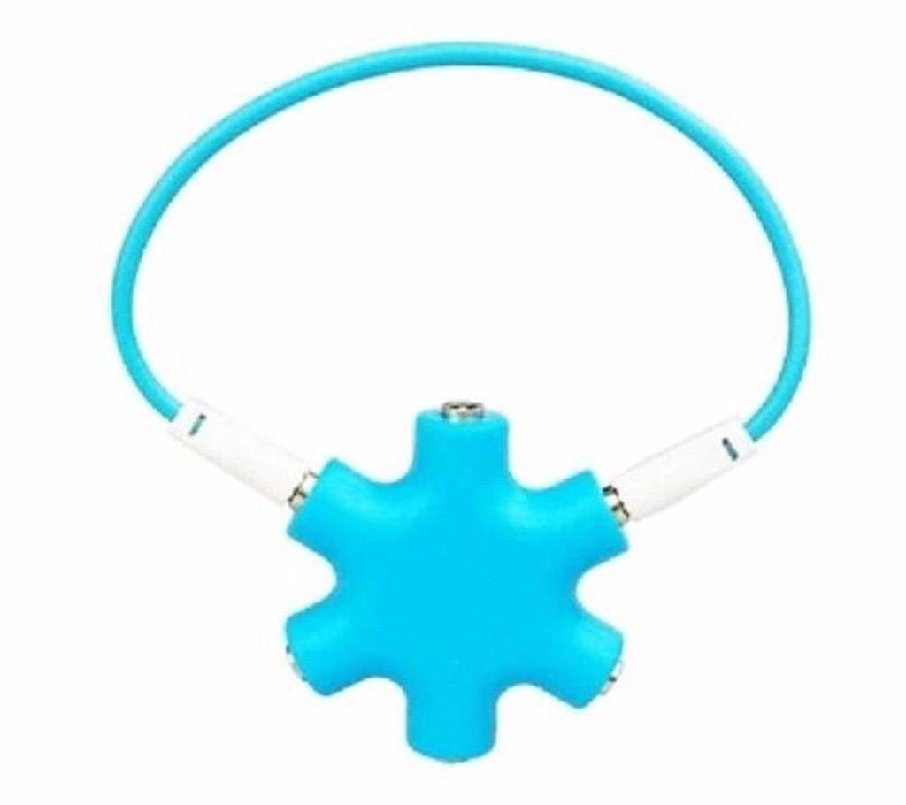 5-Way Headphone Splitter (3.5mm) - Blue