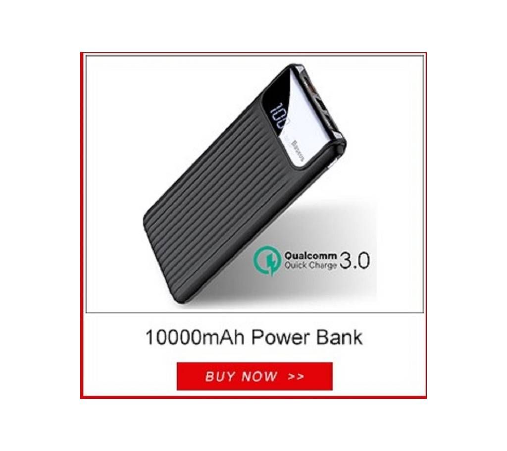 QC3 10000mAh Quick Charge Mobile Power Bank Dual USB - Black