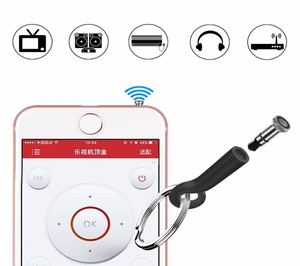Baseus Smart IR Remote Control 3.5mm Jack Mobile Phone IR Transmitter Universal for iPhone iOS Android IR Controller