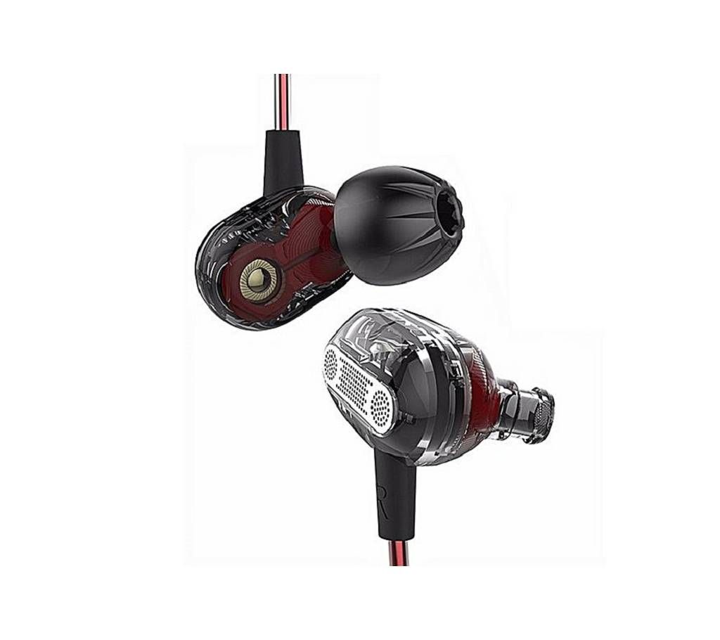 KZ ZSE Dynamic Dual Driver Stereo Professional Earphone with Mic - Black