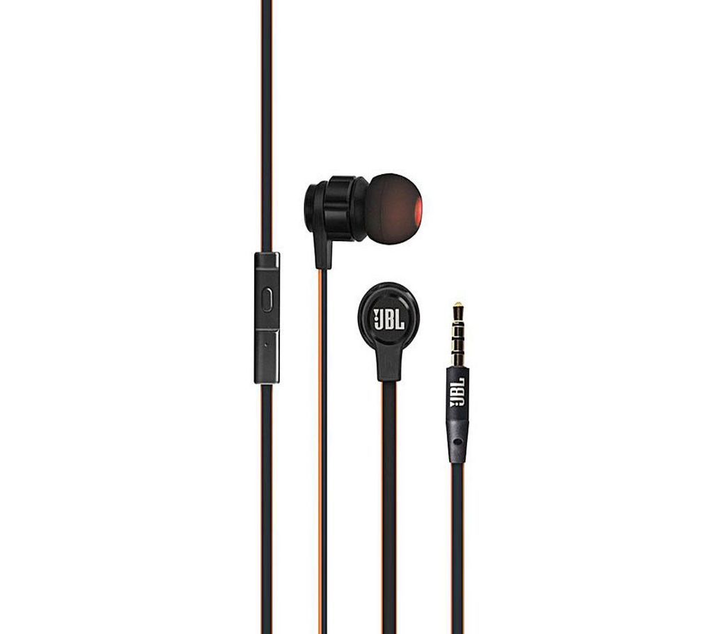 JBL T180 Pure Bass Wired Earphone Black