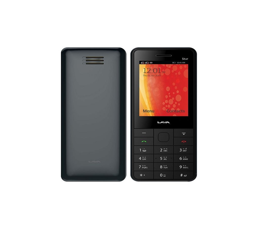 Lava KKT Star+ - Feature Phone - 2.4" - 64MB ROM - 64MB RAM - 0.08MP Camera - Black