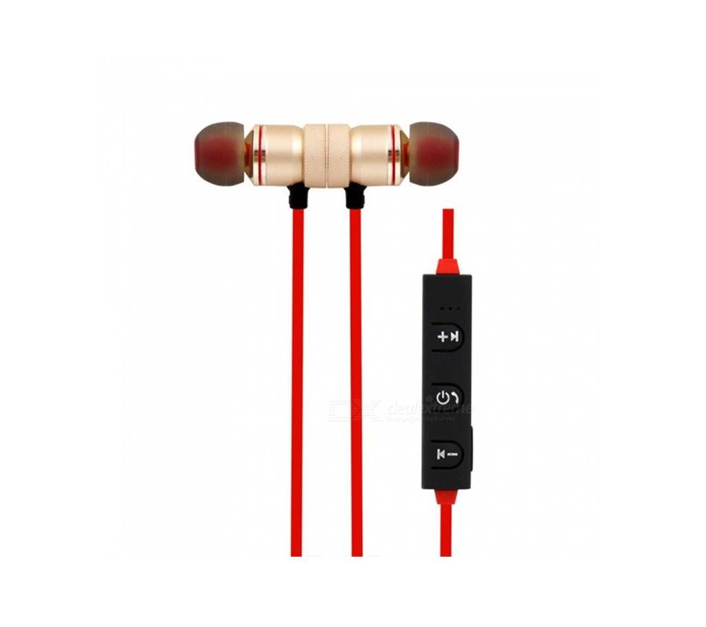 XT-6 Bluetooth Earphone With Mic-Red&Golden