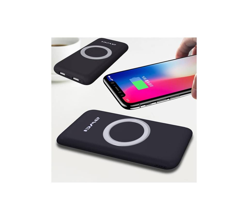 Awei P58K Qi Wireless Power Bank 12000mAh