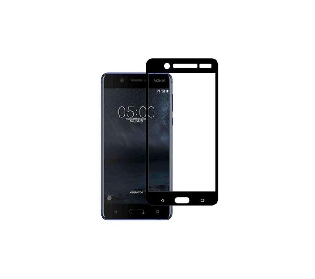 9H Glass 5D Curve Screen Guard for Nokia 5 - Black and Transparent