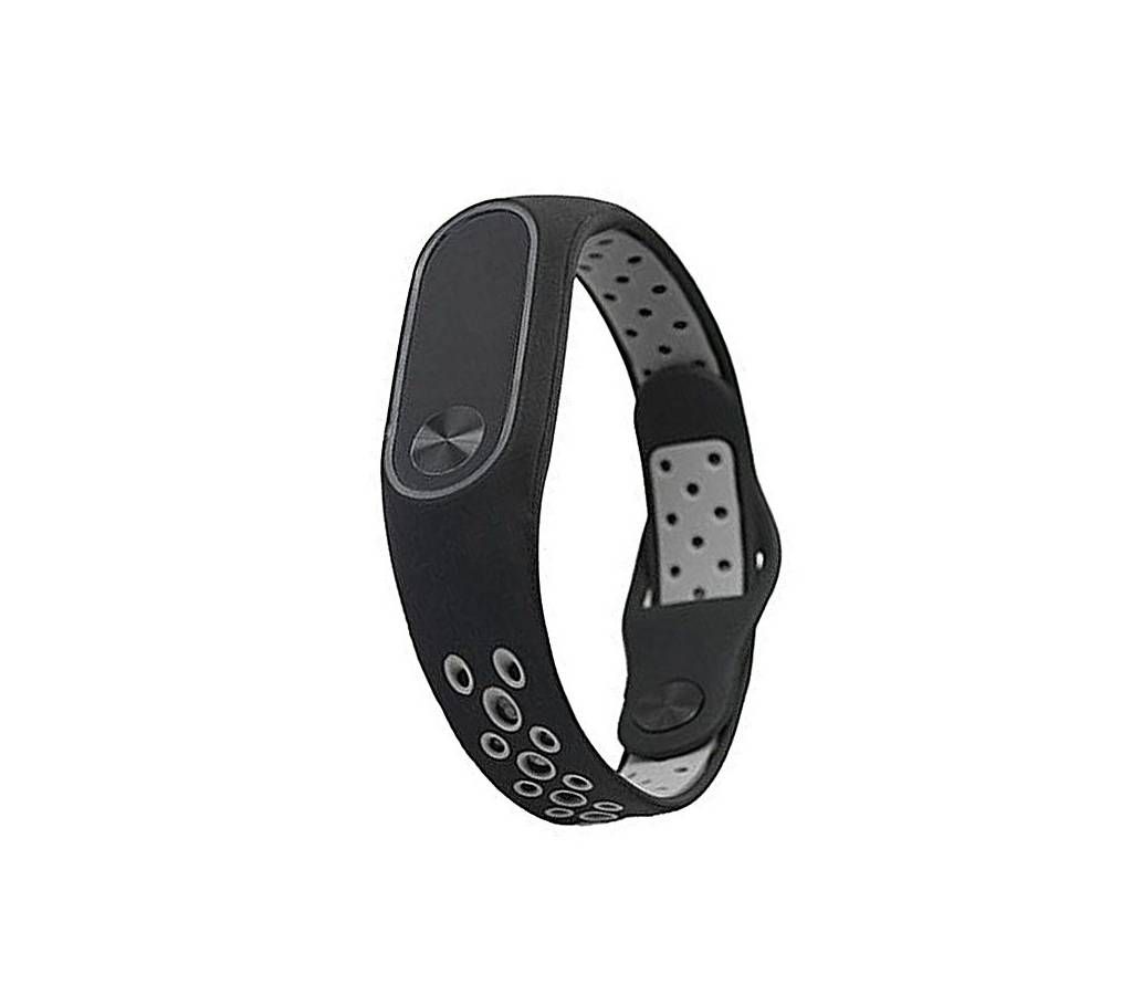 Xiaomi Silicone Strap Bracelet for Mi Band 2 - Black and Gray