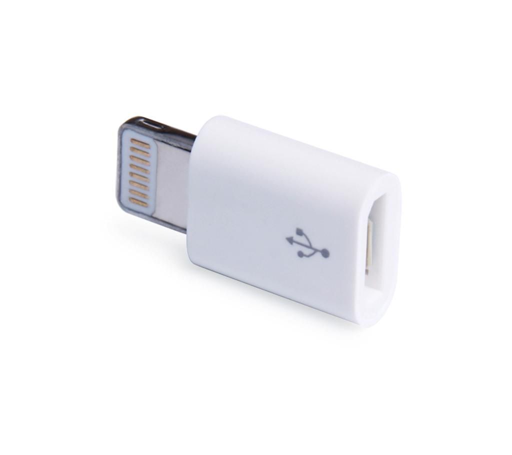 iPhone 8 Pin Lightning to Micro USB Converter Charge Connector For All ios Device