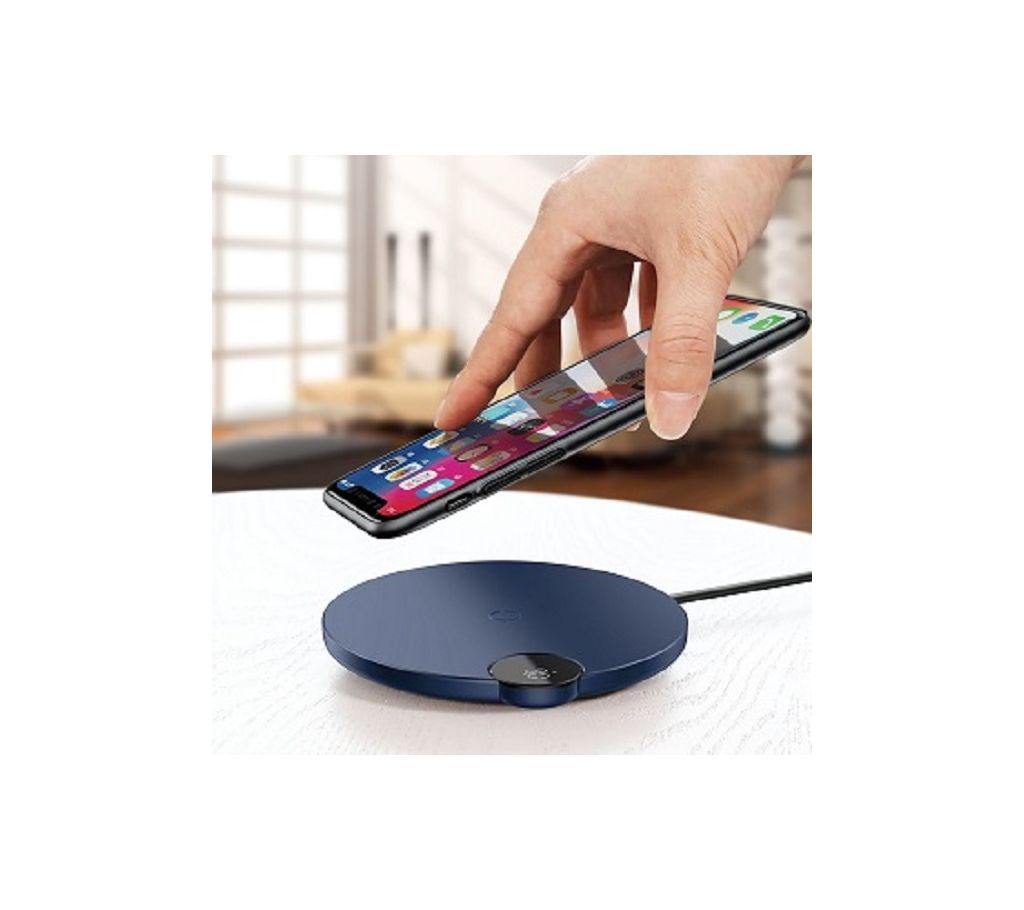 Baseus Digital LED Display Wireless Charger Desktop Qi Charger with Voltage/Power Display
