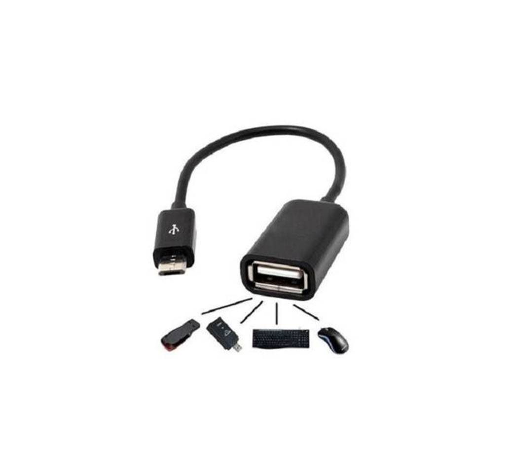 OTG Micro USB Cable Adapter - Black