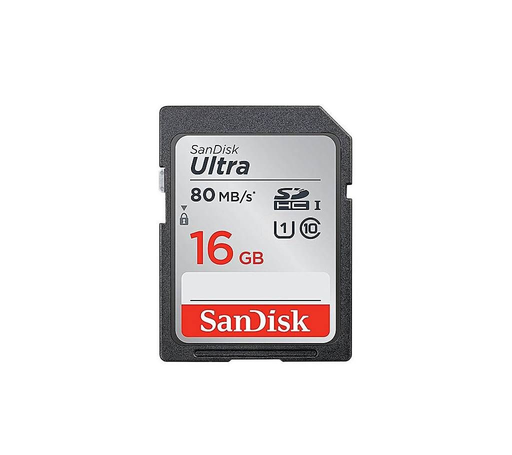 Sandisk Ultra Class 10 UHS-I 16GB SDHC Memory Card