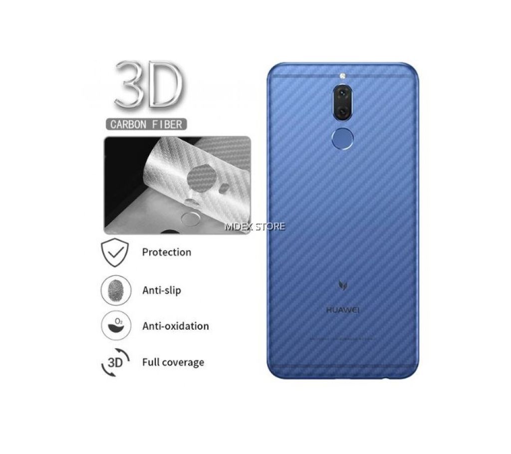 iPhone Xr 6.1 3D Clear Carbon Fiber Back Side Protector Film