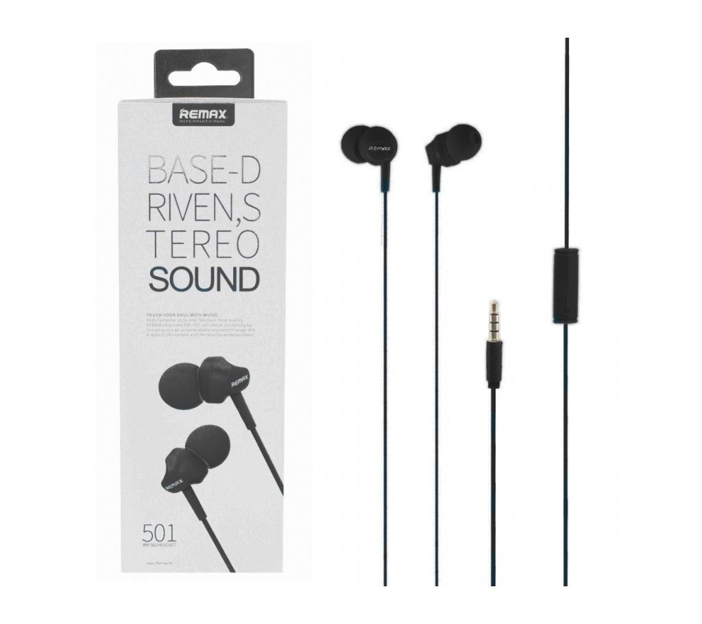 Remax RM 501 In Ear Earphone Stereo Headset BASE - D RIVEN