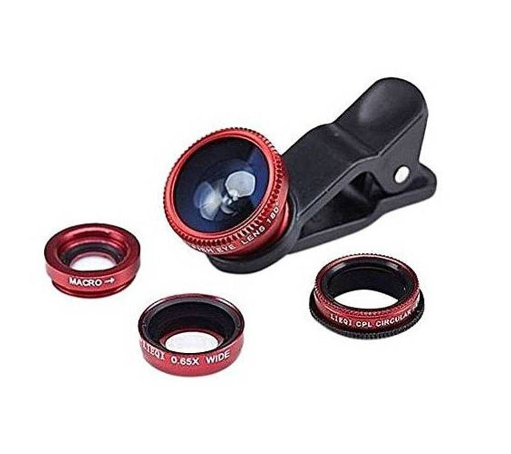 3 In 1 Clip Camera Lens -Red