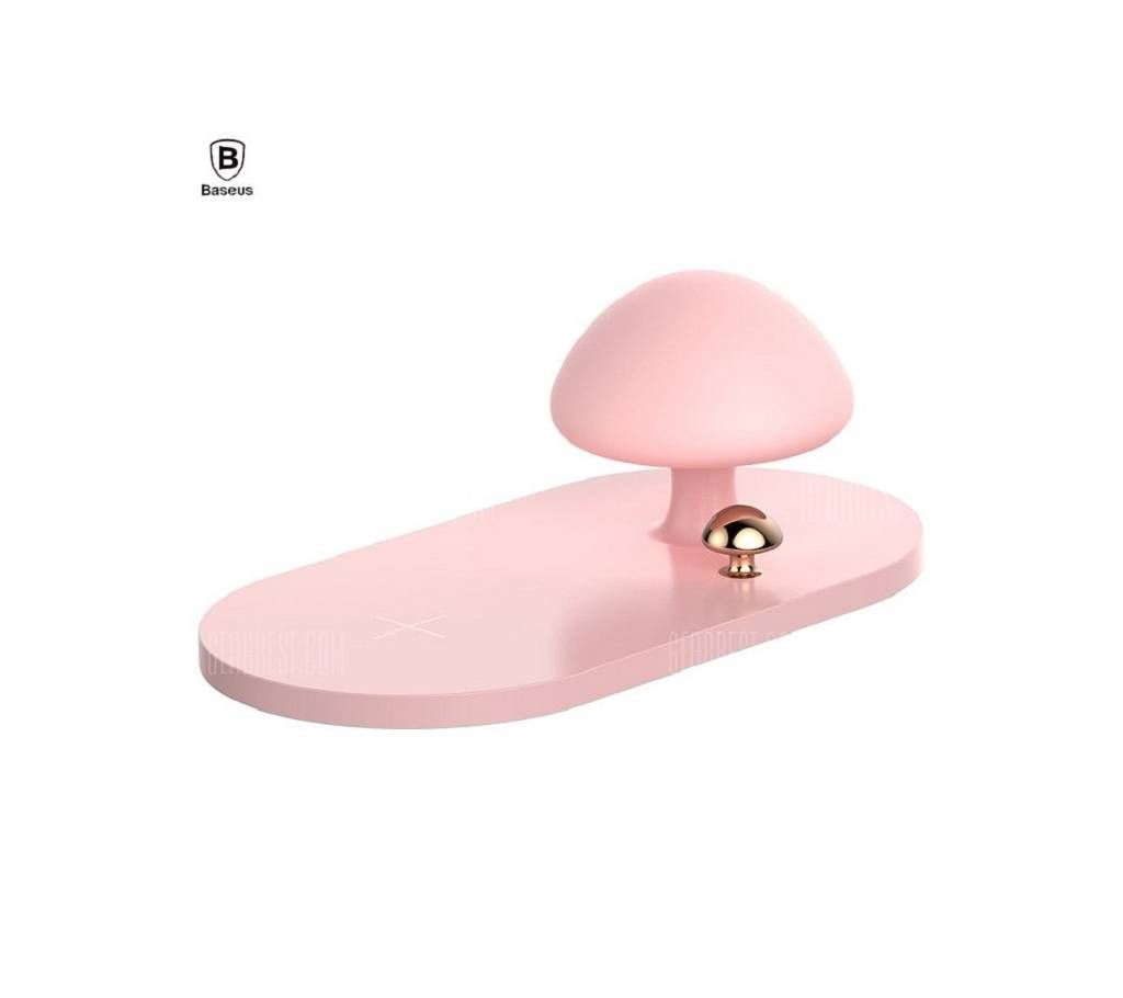 Baseus Mushroom Lamp Desktop Wireless Charger 10W - PINK
