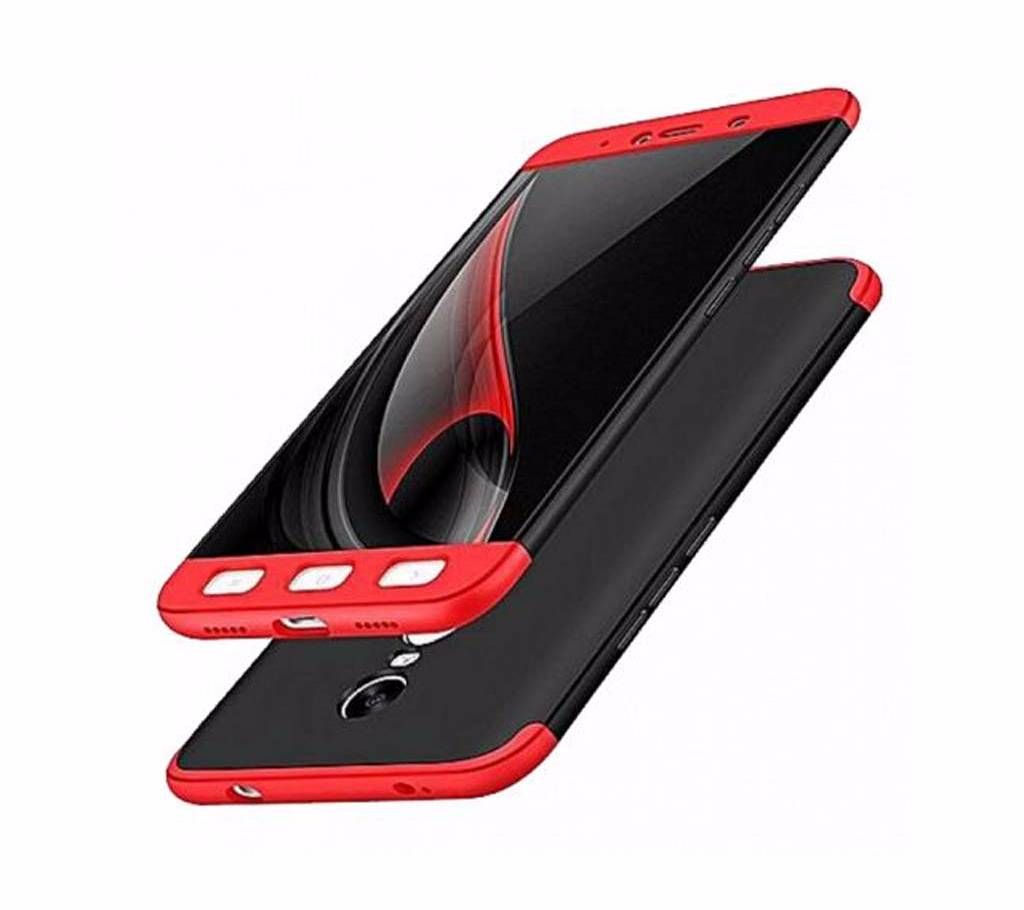 360 Full Protection Case for Xiaomi Redmi Note 4X - Black and Red