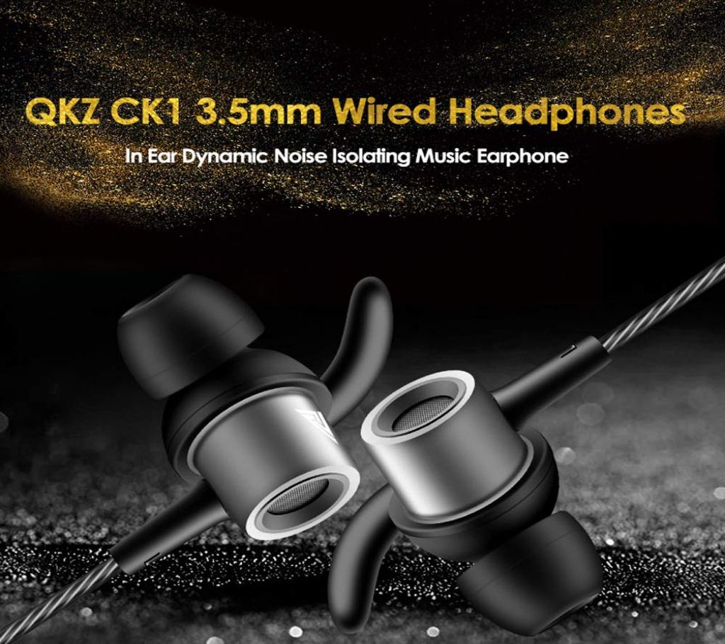 QKZ CK1 Noise Isolating Stereo Sport In Ear Earphones - Black