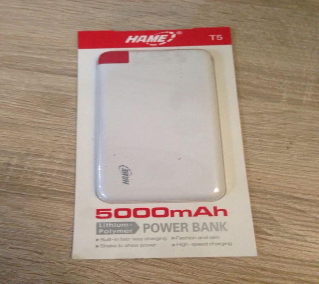 Hame T5 5000mAh Ultrathin Polymer Mobile Power Bank