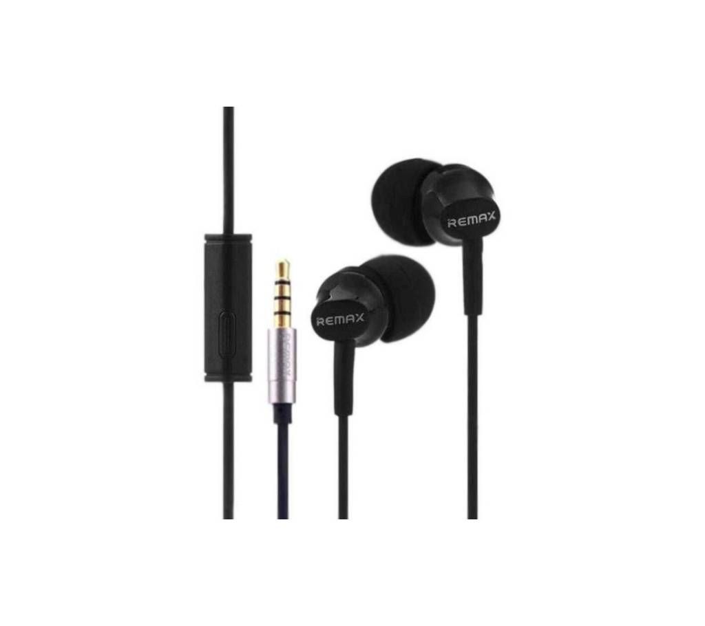 REMAX RM  501 In Ear Headphone With Mic  Black  MBL2527