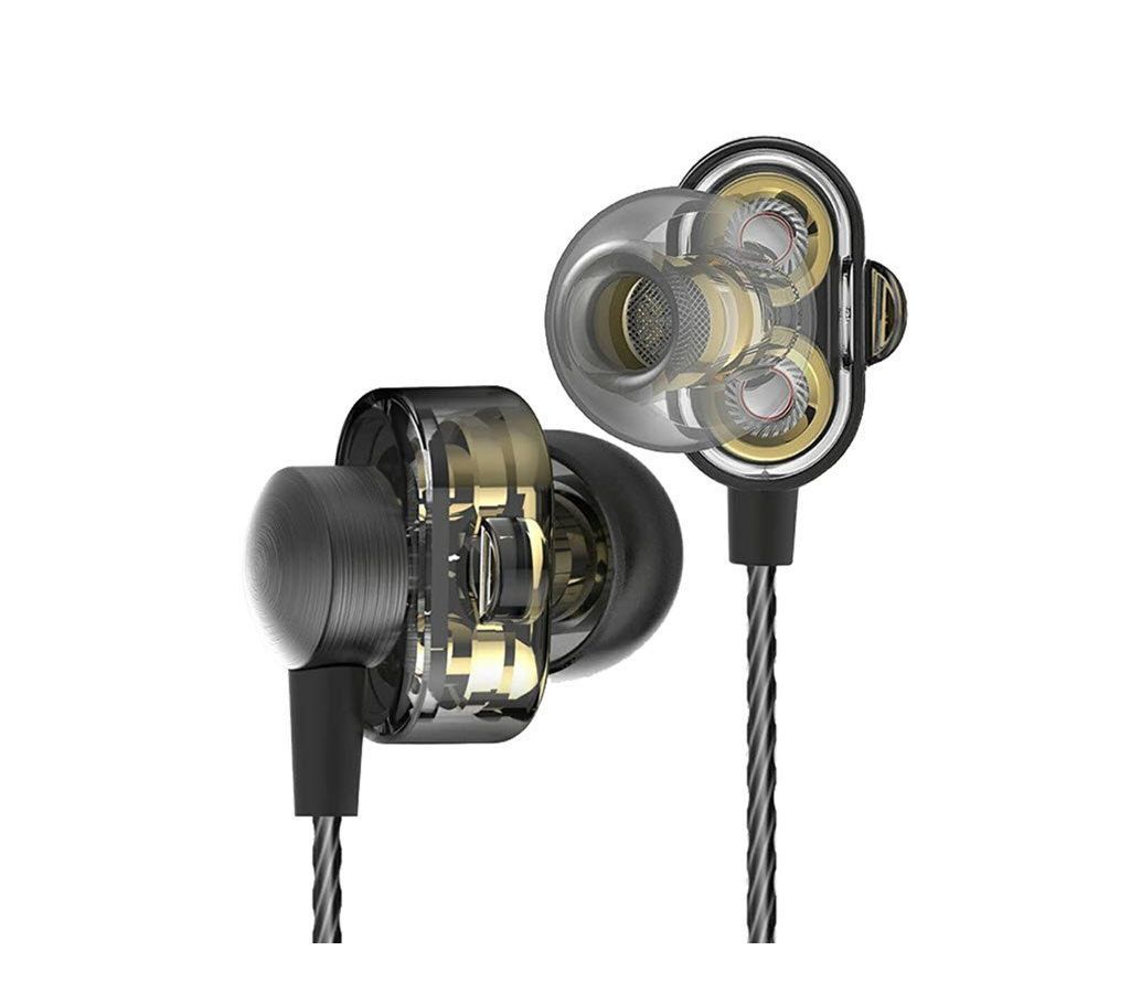 QKZ DM8 Dual Driver In-Ear Headphone with Mic