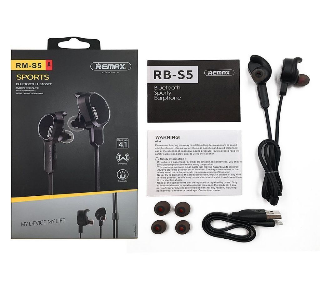 Remax - RB S5 Bluetooth Headphone - Black