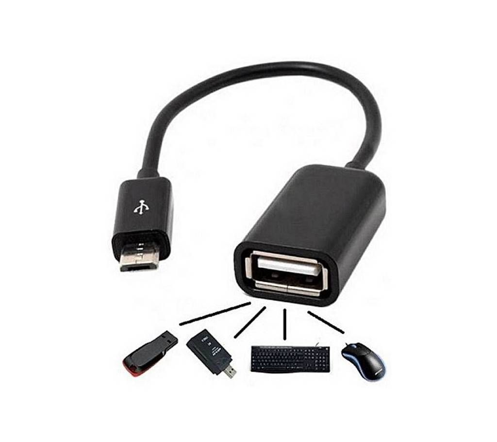 Hello Telecom Micro USB Otg Cable Adapter - Black